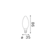 IdealLux BULB izzó fém, üveg, E14, 4W, 3000K, 430Lm - 326610