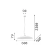 IdealLux ECLIPSE függeszték fém, üveg, fekete, szürke, GX53 - 338774