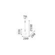 IdealLux ODEON függeszték fém, üveg, fehér, LED, 8W, 3000k, 1250Lm - 349206