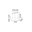 IdealLux ODEON függeszték fém, üveg, fehér, LED, 20W, 3000k, 3200Lm - 349213