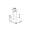 IdealLux ODEON függeszték fém, üveg, fehér, LED, 39W, 3000k, 5500Lm - 349237
