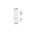 IdealLux WAY kültéri beépíthető lámpa fém, fekete, GX53, IP67 - 351537