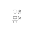 IdealLux WAY kültéri beépíthető lámpa fém, fekete, GX53, IP67 - 351551