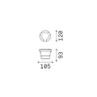 IdealLux WAY kültéri beépíthető lámpa fém, fekete, GX53, IP67 - 351582