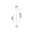 IdealLux LOOK függeszték fém, fekete, LED, 3,5W, 3000K, 220Lm - 351636