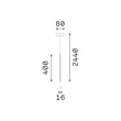 IdealLux LOOK függeszték fém, fekete, LED, 3,5W, 3000K, 220Lm - 351650