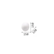 IdealLux COTTON fali lámpa fém, üveg, fehér, G9 - 352329