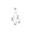 IdealLux TUBIX függeszték fém, üveg, fehér, LED, 8W, 3000K, 850Lm - 352664
