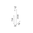 IdealLux TUBIX függeszték fém, üveg, fehér, LED, 11W, 3000K, 1200Lm - 352671