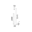 IdealLux TUBIX függeszték fém, üveg, fehér, LED, 15W, 3000K, 1600Lm - 352688