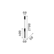 IdealLux FLAM SP AMBRA RIGATO függeszték fém, üveg, borostyán, LED, 10W, 3000K, 900Lm - 353890