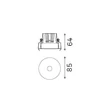 IdealLux INFINITY beépíthető szpot lámpa fém, fehér, LED, 12W, 3000K, 1000Lm - 356112