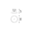 IdealLux INFINITY beépíthető szpot lámpa fém, fehér, LED, 7W, 3000K, 520Lm - 356136