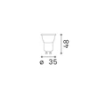 IdealLux BULB izzó műanyag, GU10, 4W, 3000k, 280Lm - 356532