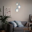 IdealLux KALIQUE függeszték fém, üveg, króm, kék, E27 - 360089