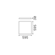 IdealLux  LED panel műanyag, fehér, LED, 31W, 3000K, 4550Lm - 363981