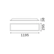 IdealLux  LED panel műanyag, fehér, LED, 40W, 4000K, 7000Lm - 364001