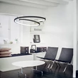 IdealLux OZ függeszték fém, akril, fekete, fehér, LED, 75W, 3000K, 8300Lm - 364896