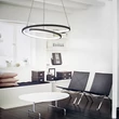 IdealLux OZ függeszték fém, akril, fekete, fehér, LED, 38W, 3000K, 4350Lm - 364957