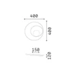 IdealLux OZ mennyezet lámpa fém, akril, sárgaréz, fehér, LED, 38W, 3000K, 4350Lm - 365046