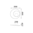 IdealLux OZ mennyezet lámpa fém, akril, fekete, fehér, LED, 52W, 3000K, 6100Lm - 365053