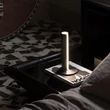 IdealLux DORICA asztali lámpa fém, akril, fekete, fehér, LED, 8W, 3000K, 930Lm - 366081