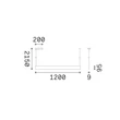 IdealLux STEEL függeszték fém, akril, fehér, LED, 24W, 3000K, 2700Lm - 367019
