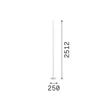 IdealLux BLADE állólámpa fém, műanyag, sárgaréz, LED, 15W, 3000K, 1900Lm - 368665