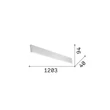 IdealLux STEEL fali lámpa fém, akril, fekete, LED, 29W, 4000K, 3800Lm - 368894