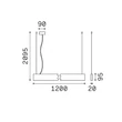 IdealLux STEEL függeszték fém, fehér, LED, 29W, 4000K, 3800Lm - 369044