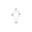 IdealLux DEVA fényforrás mágneses sínrendszerhez fém, fekete, LED, 8W, 4000K, 780Lm - 370149