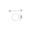 IdealLux ORACLE mennyezet lámpa fém, akril, sárgaréz, LED, 29W, 3000K, 3250Lm - 370217