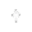 IdealLux DEVA fényforrás mágneses sínrendszerhez fém, fekete, LED, 4,5W, 4000K, 540Lm - 370224