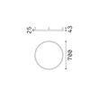 IdealLux ORACLE mennyezet lámpa fém, akril, sárgaréz, LED, 37W, 3000K, 4350Lm - 370248