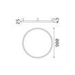 IdealLux ORACLE mennyezet lámpa fém, akril, sárgaréz, LED, 53W, 3000K, 5650Lm - 370279