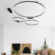 IdealLux ORACLE mennyezet lámpa fém, akril, fekete, LED, 81W, 3000K, 9300Lm - 370316