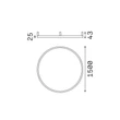 IdealLux ORACLE mennyezet lámpa fém, akril, fehér, LED, 81W, 3000K, 9300Lm - 370361