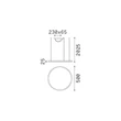 IdealLux ORACLE függeszték fém, akril, sárgaréz, LED, 29W, 3000K, 3250Lm - 370408