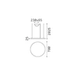IdealLux ORACLE függeszték fém, akril, sárgaréz, LED, 37W, 3000K, 4350Lm - 370446