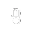 IdealLux ORACLE függeszték fém, akril, sárgaréz, LED, 53W, 3000K, 5650Lm - 370514
