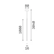 IdealLux LOOK függeszték fém, fehér, LED, 3,5W, 3000K, 220Lm - 370910