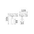 IdealLux PLAY fényforrás 3-fázisú sínrendszerhez fém, akril, fekete, LED, 13W, 3000K, 900Lm - 370927