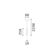 IdealLux LOOK függeszték fém, fekete, LED, 3,5W, 3000K, 220Lm - 370958