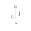 IdealLux LOOK függeszték fém, fekete, LED, 11,5W, 3000K, 1000Lm - 371078