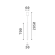 IdealLux LOOK függeszték fém, fekete, LED, 11,5W, 3000K, 1000Lm - 371122