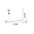 IdealLux ESSENCE függeszték fém, akril, sárgaréz, LED, 19W, 3000K, 2250Lm - 371795