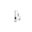 IdealLux ESSENCE asztali lámpa fém, akril, fekete, fehér, LED, 12W, 3000K, 1400Lm - 371900