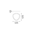 IdealLux GEMINI mennyezet lámpa fém, műanyag, sárgaréz, fehér, LED, 24W, 4000K, 2950Lm - 372051
