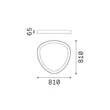 IdealLux GEMINI mennyezet lámpa fém, műanyag, sárgaréz, fehér, LED, 42W, 4000K, 4650Lm - 372112