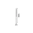 IdealLux JEDI kültéri állólámpa fém, műanyag, barna, LED, 12W, 3000K, 1250Lm, IP65 - 372273